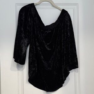 Karen Kane Black Velvet Blouse